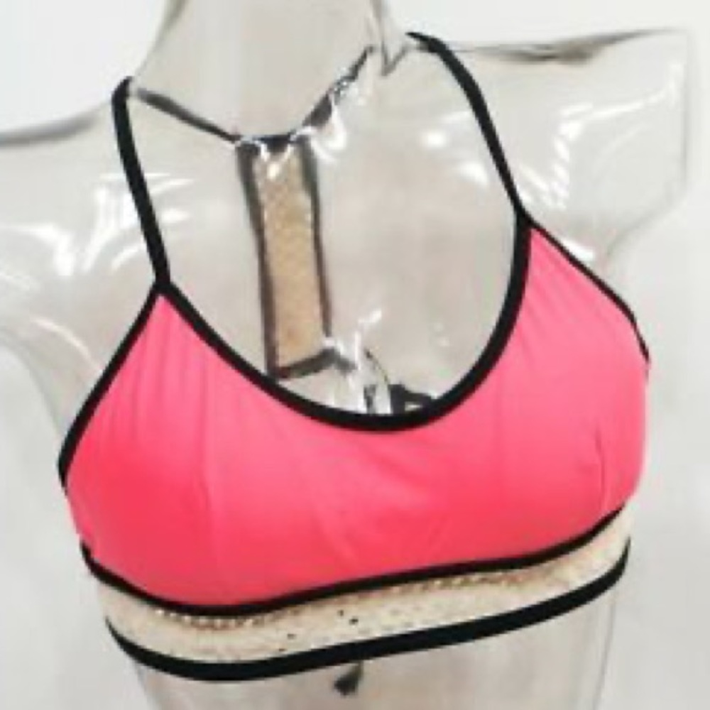 Cross back W/ Crochet Bikini Top